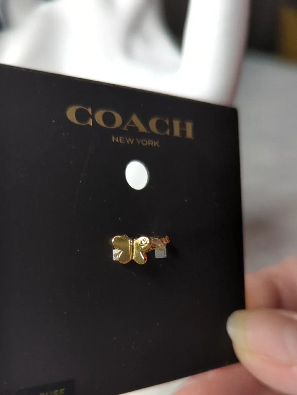 Coach Gold Butterfly Ear Cuff Accent - Picture 3 of 4